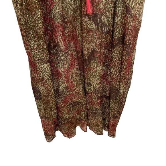 NWT Raga Zuri Long Sleeve Maxi Gold Metallic Dress Oversized Size M $245 MSRP - Picture 5 of 14